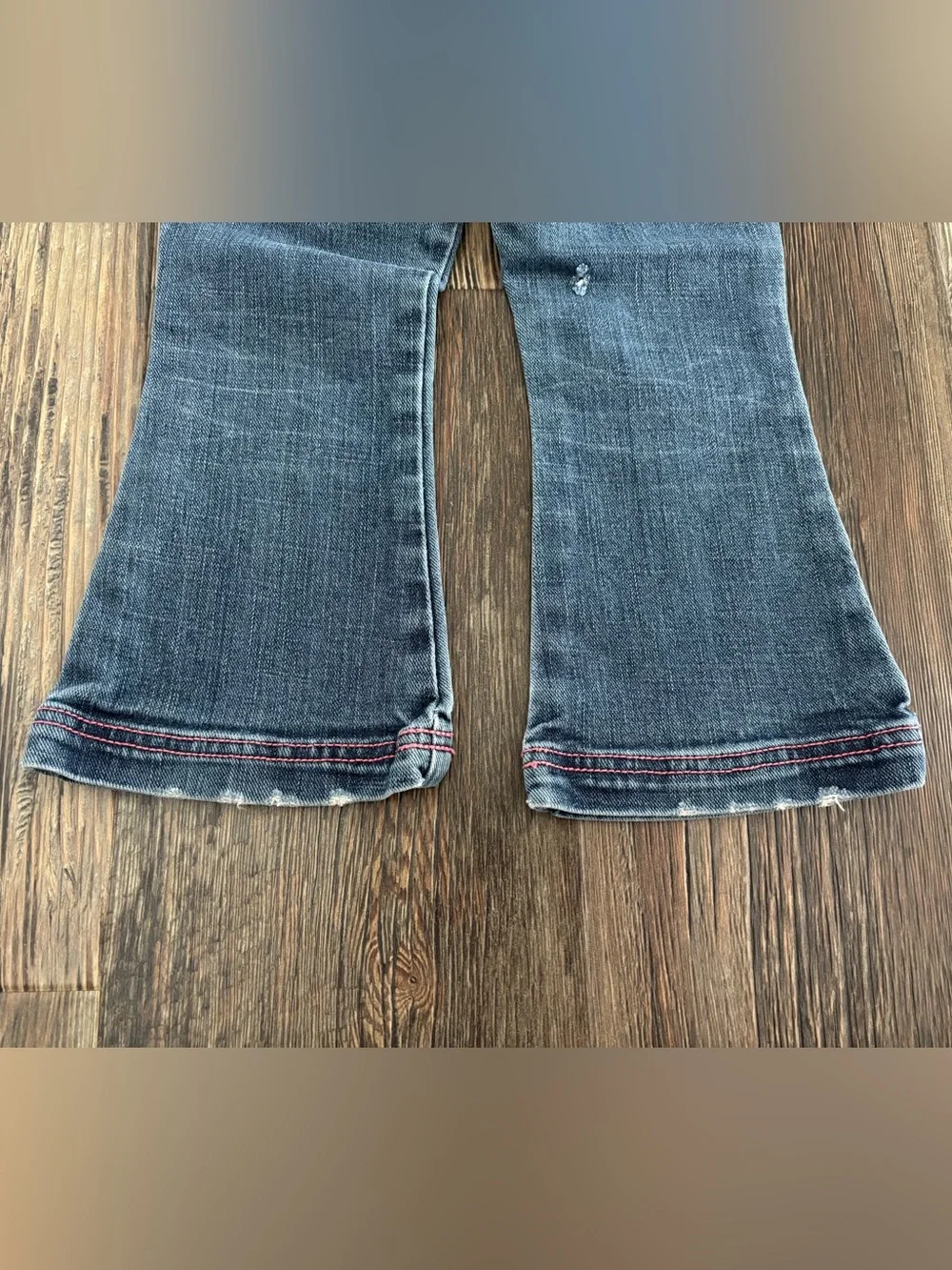 Y2K Baby Gap Denim Stretch Jeans 3T Blue Pink Stitch “Gap 1969” Embroidered ‘06